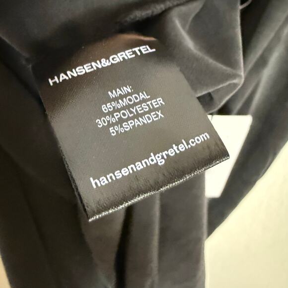 Hansen & Gretel Suvari Black One Shoulder Cut Out Jersey Midi Dress Size Large - Picture 12 of 13